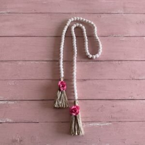 colar decorativo rosas rústicas longo