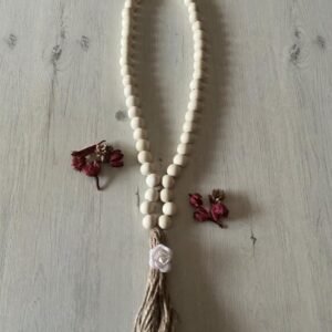 colar rústico boho de contas de areia