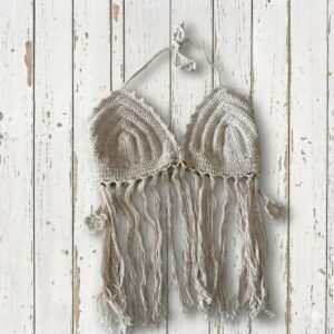 crochet crop top areia natural